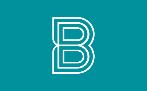 B for Bartram Mews on Teal