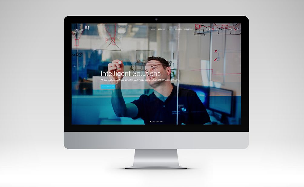 Intellect Systems - Website homepage design