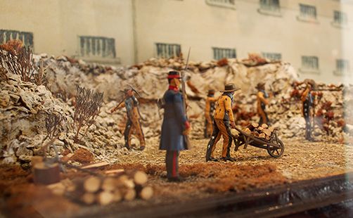 Interpretive signage for the Convict Depot at Fremantle Prison