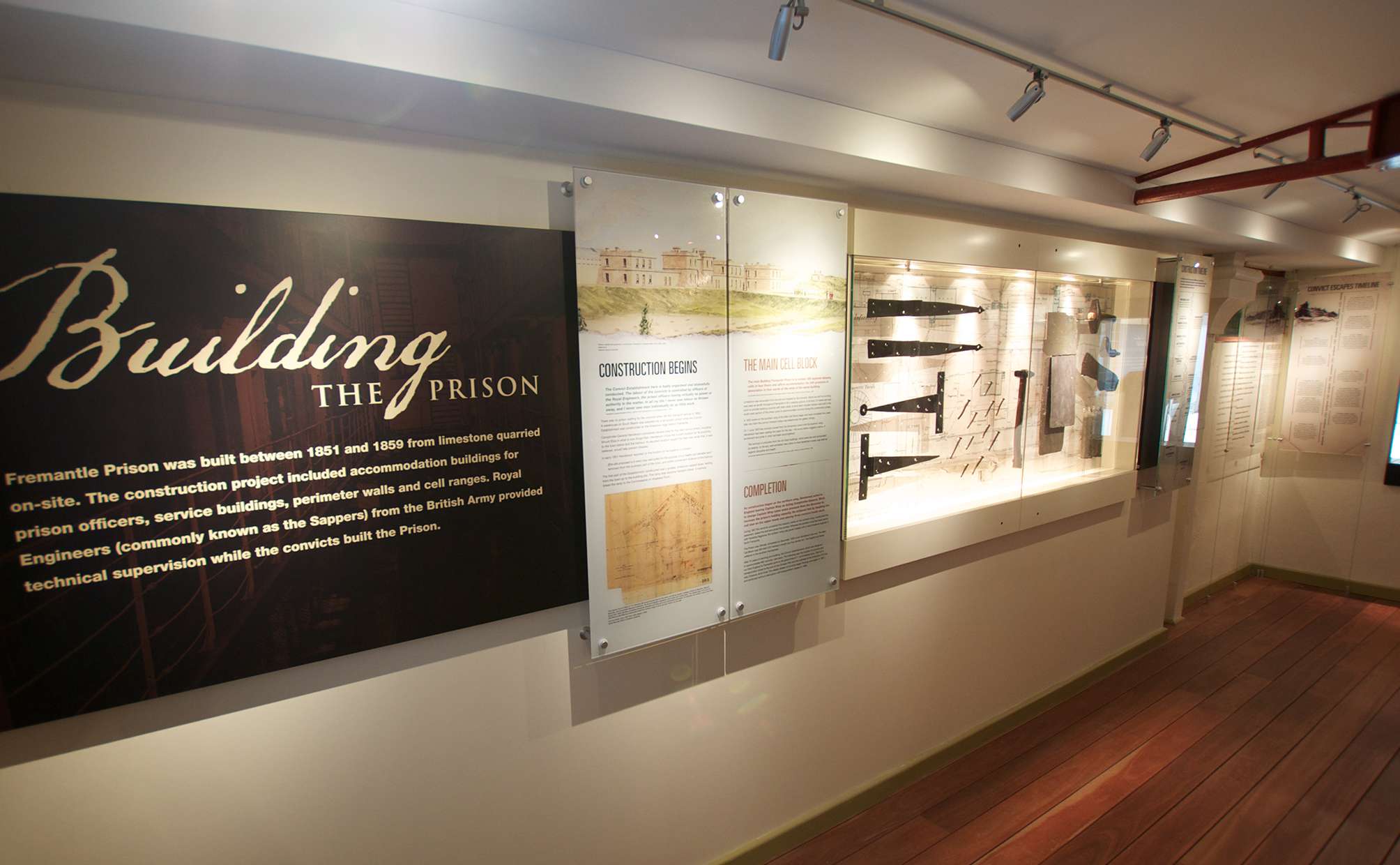 Interpretive signage for the Convict Depot at Fremantle Prison