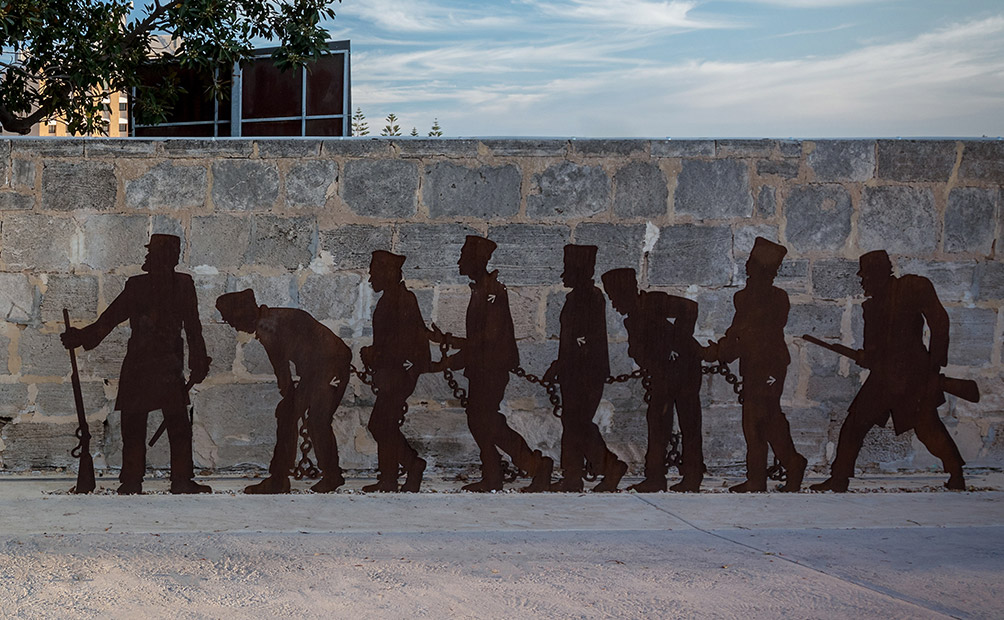 Fremantle prison convict ramp sculpture