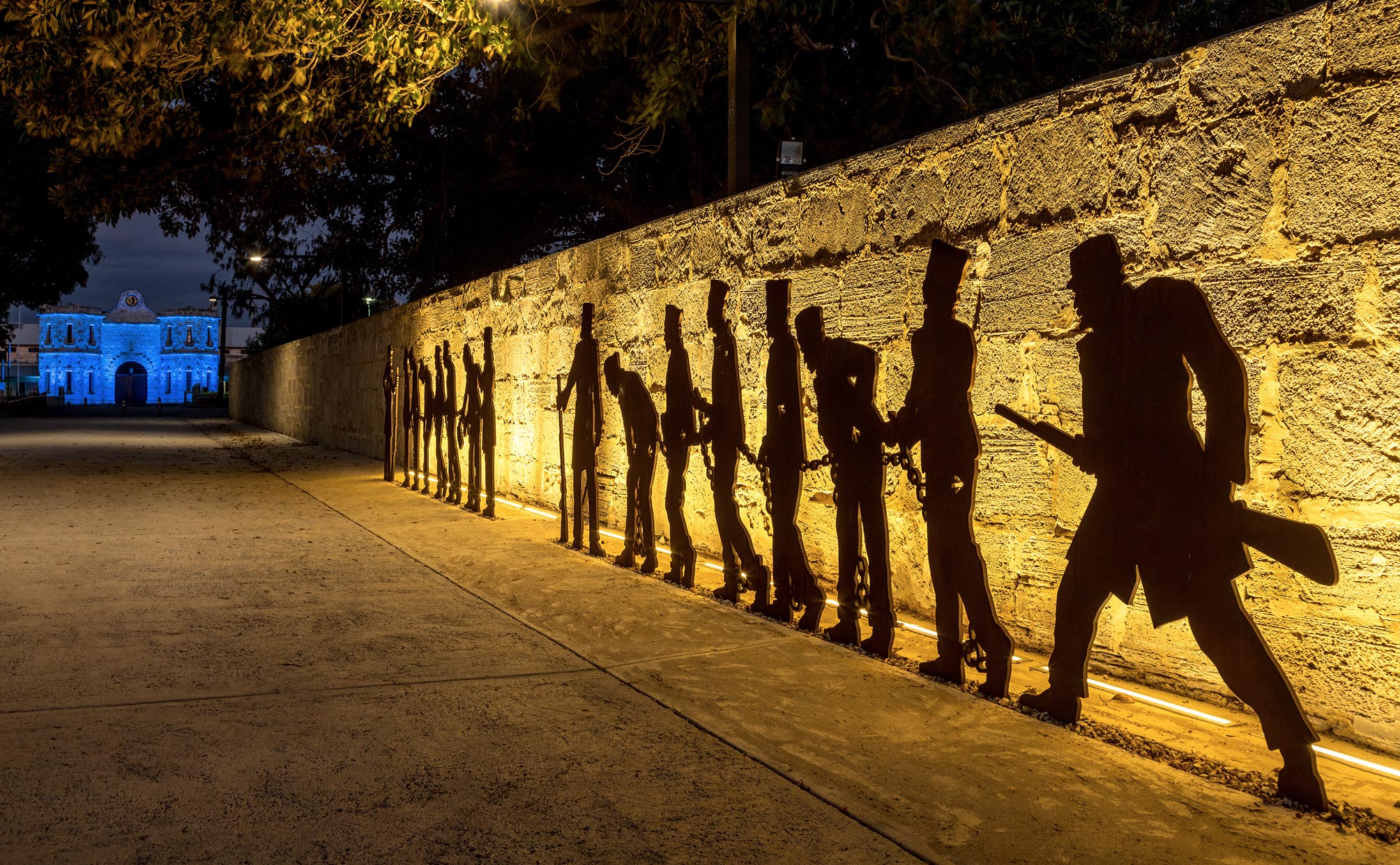 Fremantle prison convict ramp sculpture