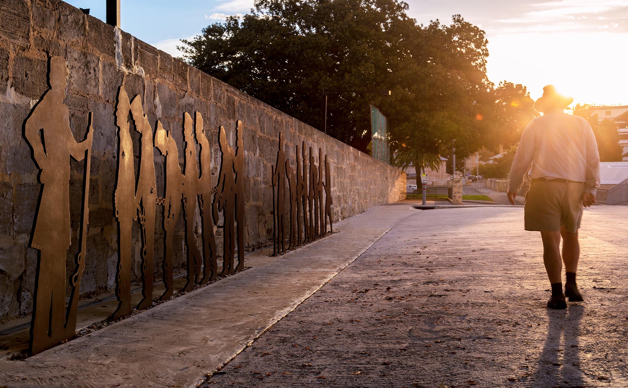 Fremantle prison convict ramp sculpture