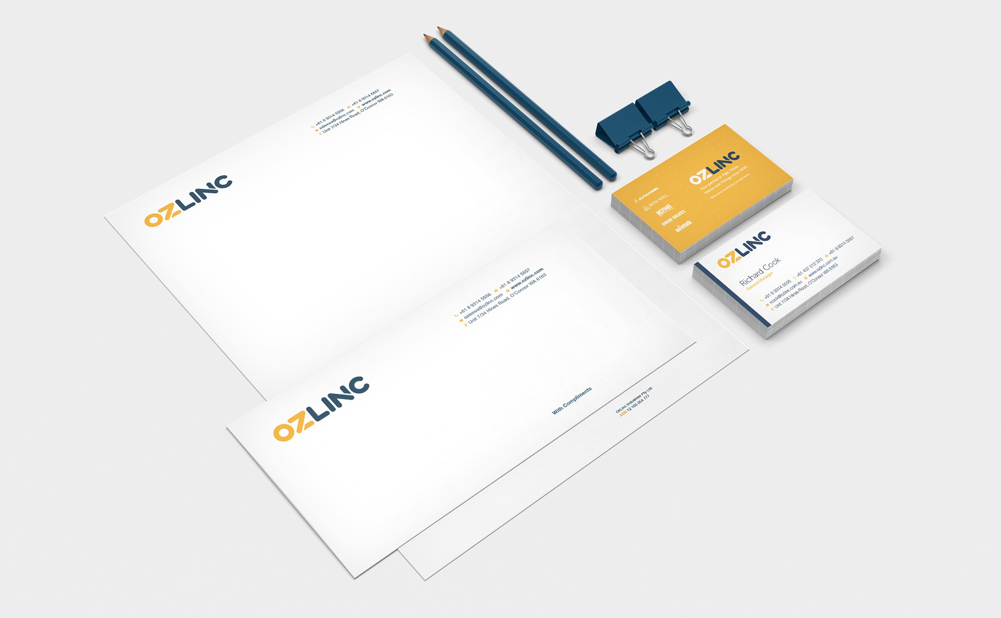 Ozlinc corporate stationery